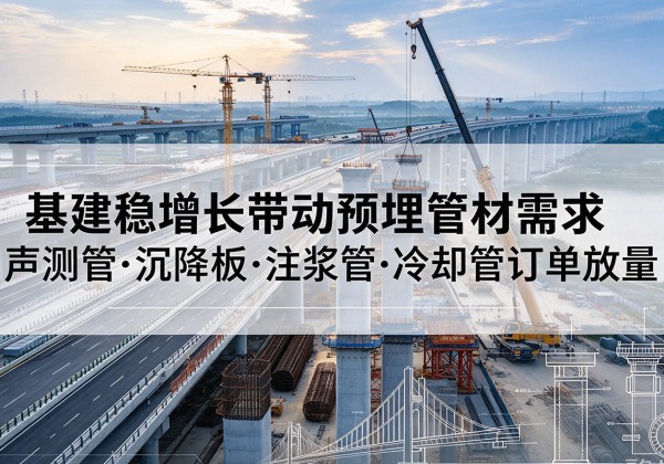 汝州基建稳增长带动预埋监测管材需求，声测管、沉降板、注浆管订单持续放量